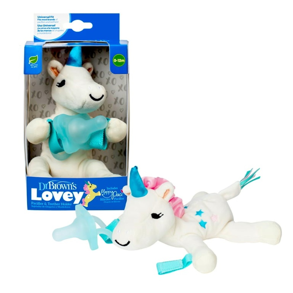 NIP Dr. Brown’s HappyPaci Silicone Baby Unicorn Pacifier 0-6M
